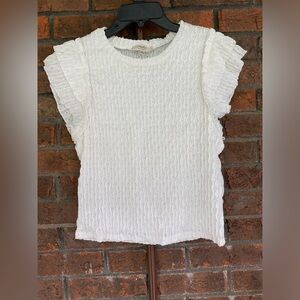 Atelier by Kirious textured flutter sleeve top